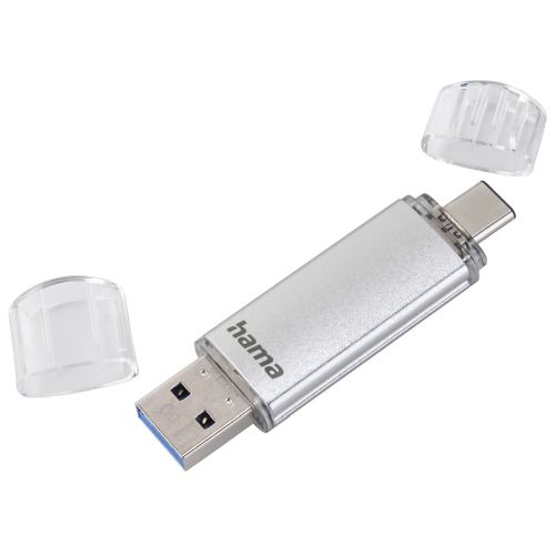 Hama C-Laeta 256GB Dual USB-C/USB-A Flash Drive - Aluminum, 70MB/s Hama C-Laeta 256GB Dual USB-C/USB-A Flash Drive - Aluminum, 70MB/s